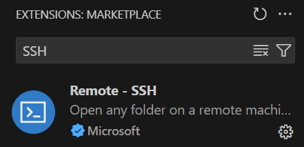 Remote - SSH extension in VS Code